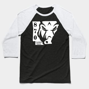 870 Hog White Baseball T-Shirt